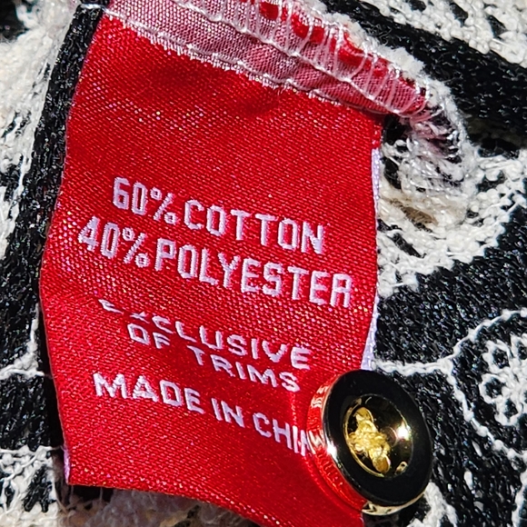 Stacy Adams Men's Black Geometric Floral Lattice Crochet Woven Shirt Size XL - Picture 8 of 12